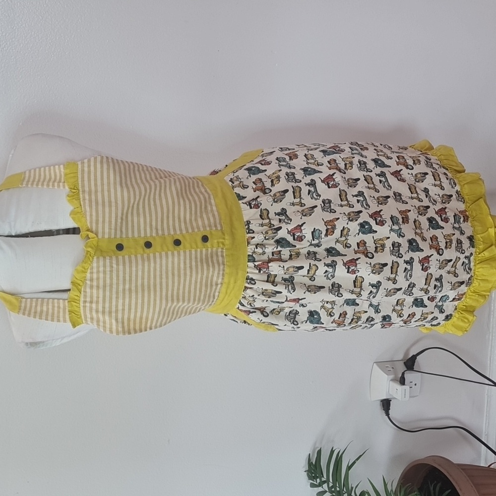 Halloween apron yellow with motorcycle logos
